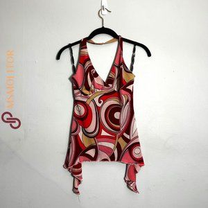 R Jean Blouse Women's S Shades of Pink Sleeveless One-Strap Top